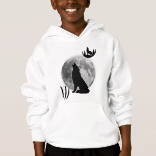 Night Wolf Design Hoodie