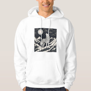 Night Wolf Howl - Moonlight & Forest esthetiek Hoodie