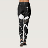 Night Wolf Silhouette Design Leggings (Achterkant)