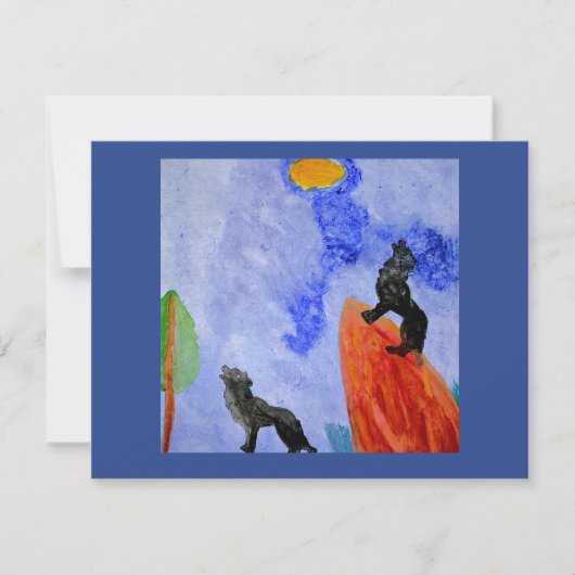 Night Wolves Magic Postcard (Voorkant)