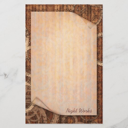 Night Works - Stationery Steampunk Briefpapier (Voorkant)
