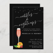 Nightcaps Nibbles Couples Douche Budget Invitation (Devant / Derrière)