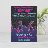 Nightclub Dance Rave Sjabloon Kaart (Staand voorkant)