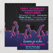 Nightclub Dance Rave Sjabloon Kaart (Voorkant / Achterkant)