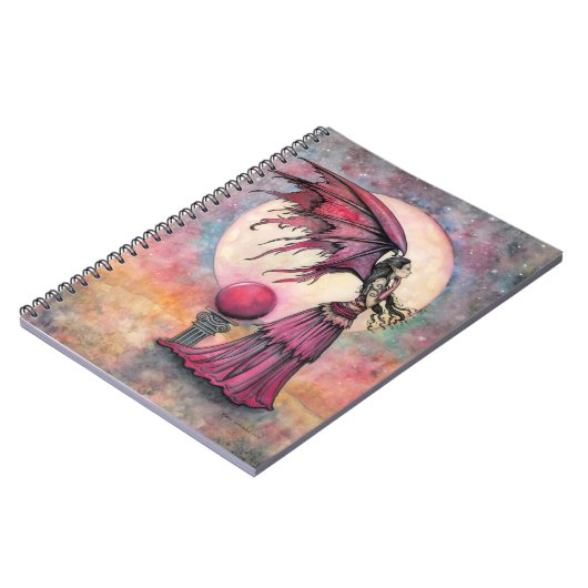 Nightfall Fairy Fantasy Art van Molly Harrison Notitieboek (Linkerzijde)