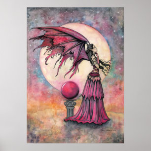 Nightfall Fairy Fantasy Art van Molly Harrison Poster