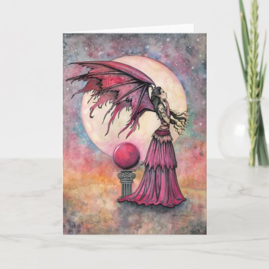 Nightfall Fantasy Fairy Art Kaart beroemd gemaakt (Voorkant)