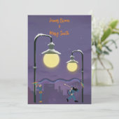 Nightfall Lovecraft bruiloft Kaart (Staand voorkant)