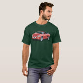 Nightfire Rode Auto grappig T-shirt (Voorkant volledig)