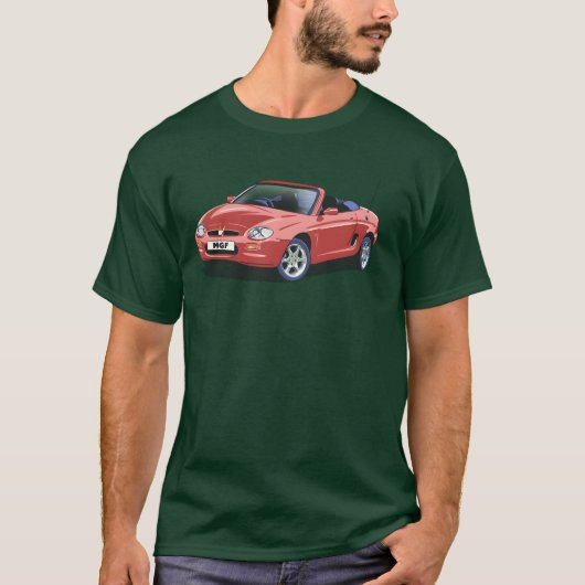 Nightfire Rode Auto grappig T-shirt (Voorkant)