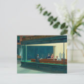 Nighthawks 1942 beroemd gemaakt door Edward Hopper Briefkaart (Staand voorkant)