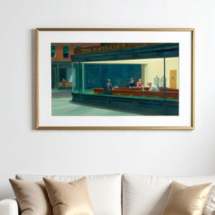 Nighthawks 1942 door Edward Hopper Perfect Poster