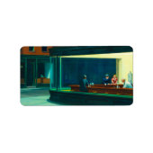 Nighthawks, 1942, ingediend door Edward Hopper Etiket (Voorkant)