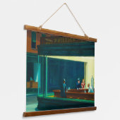 Nighthawks, 1942, ingediend door Edward Hopper Hangend Wandkleed (Gebogen)