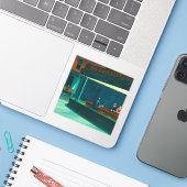 Nighthawks, 1942, ingediend door Edward Hopper Sticker (Laptop met iPhone)