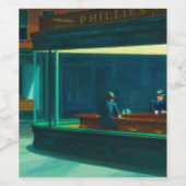 Nighthawks, 1942, ingediend door Edward Hopper Wijn Etiket (Enkel label)