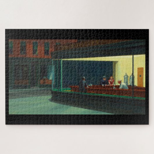 "Nighthawks" d'Edward Hopper Jigsaw Puzzle (Horizontal)