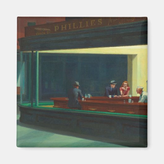 Nighthawks - Edward Hopper Magneet (Voorkant)