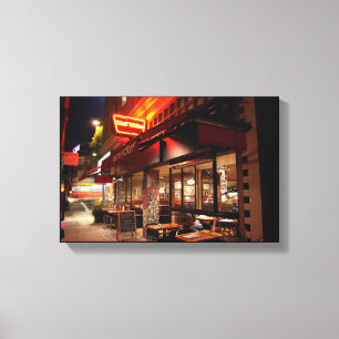 "Nighthawks" in San Francisco Canvas Afdruk