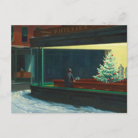 Nighthawks met Kerstmis Briefkaart (Voorkant)