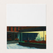 Nighthawks met Kerstmis Kaart (Buitenkant ongevouwen)