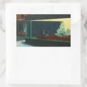 Nighthawks met Kerstmis Rechthoekige Sticker (Tas)