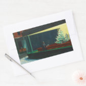 Nighthawks met Kerstmis Rechthoekige Sticker (Envelop)