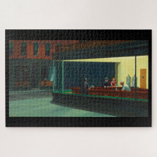 "Nighthawks" van Edward Hopper Jigzaag Puzzle Legpuzzel