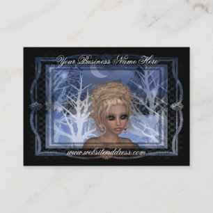 Nightime Winter Elf Fantasy Visitekaartje