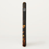 NIGHTINGALE MET ROZEN MONOGRAM, rood zwart geel Case-Mate iPhone Case (Achterkant/links)