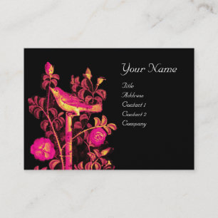 NIGHTINGALE MET ROZEN MONOGRAM, Roze Gold Black Visitekaartje