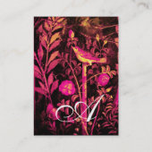 NIGHTINGALE MET ROZEN MONOGRAM, Roze zwart goud Visitekaartje (Achterkant)