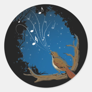 Nightingale Song Ronde Sticker