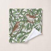 Nightingales dans l'olivier (Gant de toilette)