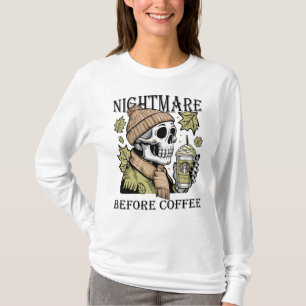 Nightmare Before Coffee, Halloween Coffee Lovers T-shirt