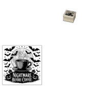 Nightmare Before Coffee Halloween Rubberstempel (Gestempeld)