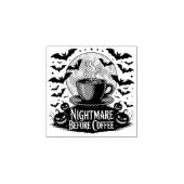 Nightmare Before Coffee Halloween Rubberstempel (Afrduk)