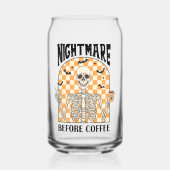 "Nightmare Before Coffee" Skeleton rétro Boire (Recto)
