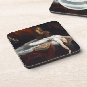 Nightmare beroemd gemaakt door Henry Fuseli Gothic Bier Onderzetter