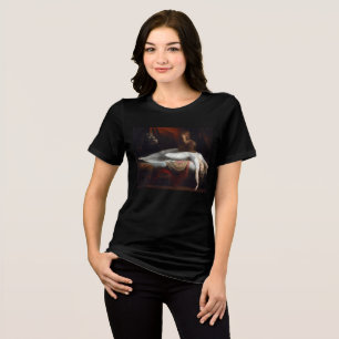 Nightmare beroemd gemaakt door Henry Fuseli Gothic Tri-Blend Shirt