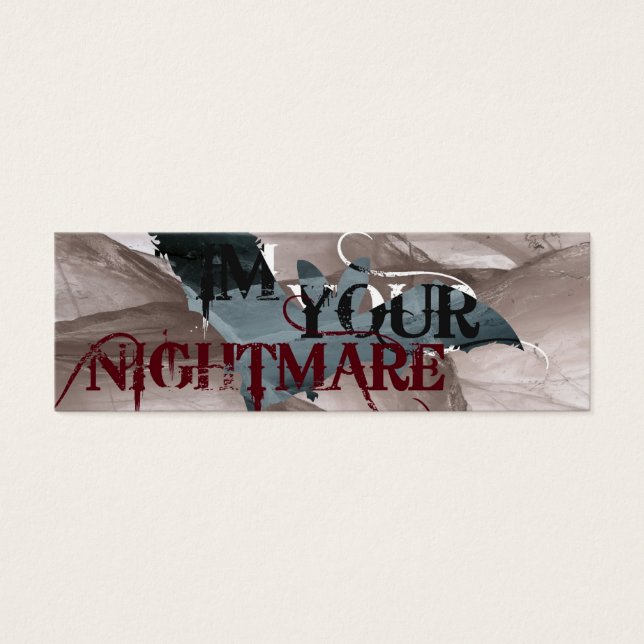 Nightmare Bladwijzer Mini Visitekaartjes (Voorkant)