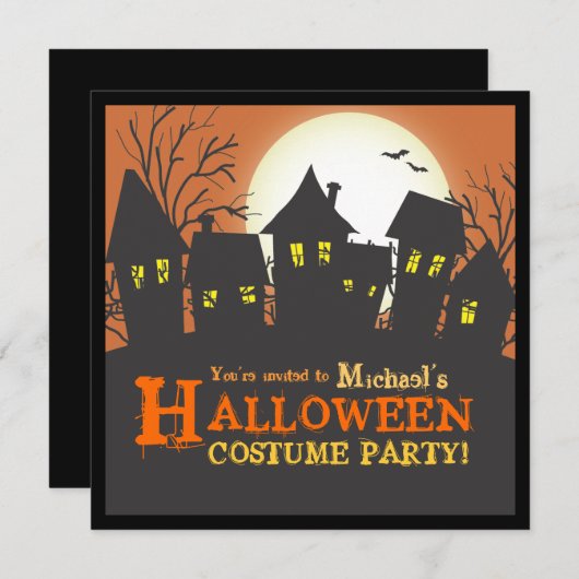 Nightmare Nabuurschap Halloween Party Invitation Kaart (Voorkant / Achterkant)