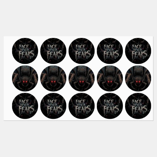 Nightmare Spider - Dark Horror Illustratie Labels (Vel)