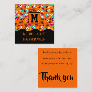 NIGHTMARE TRICK OR TREAT HALLOWEEN VIERKANTE VISITEKAARTJE