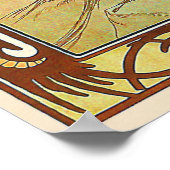 Night's Rest  Nouveau door Alphonse Mucha Poster (Hoek)