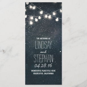 Nights Stars en String Lights Wedding Programs Programma