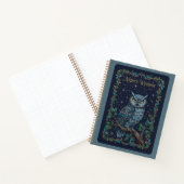 Night's Wisdom Owl Celestial Embroidery Journal (Intérieur)