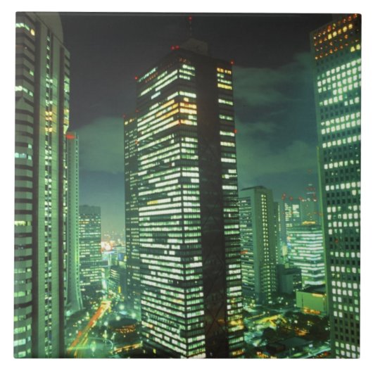 Nightscape, Shinjuku, Tokyo, Japan Tegeltje (Voorkant)