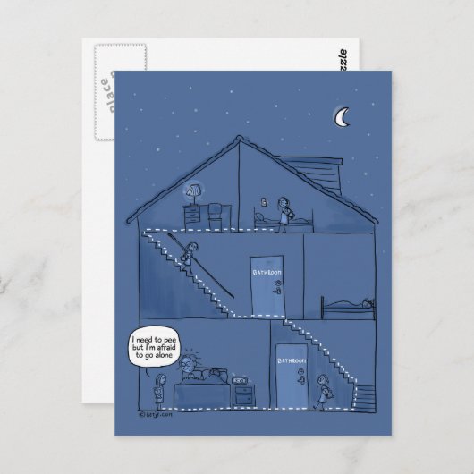 Nighttime Parenting Postcard Briefkaart (Voorkant / Achterkant)