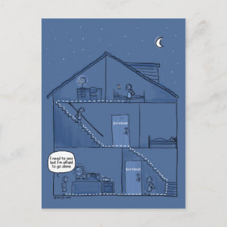 Nighttime Parenting Postcard Briefkaart